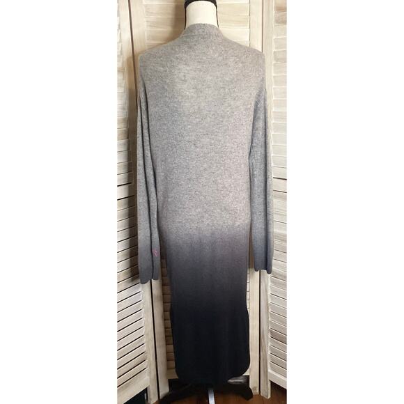 525 America 100% Cashmere Gray Marled Ombré Duster Open Cardigan S - Picture 5 of 10
